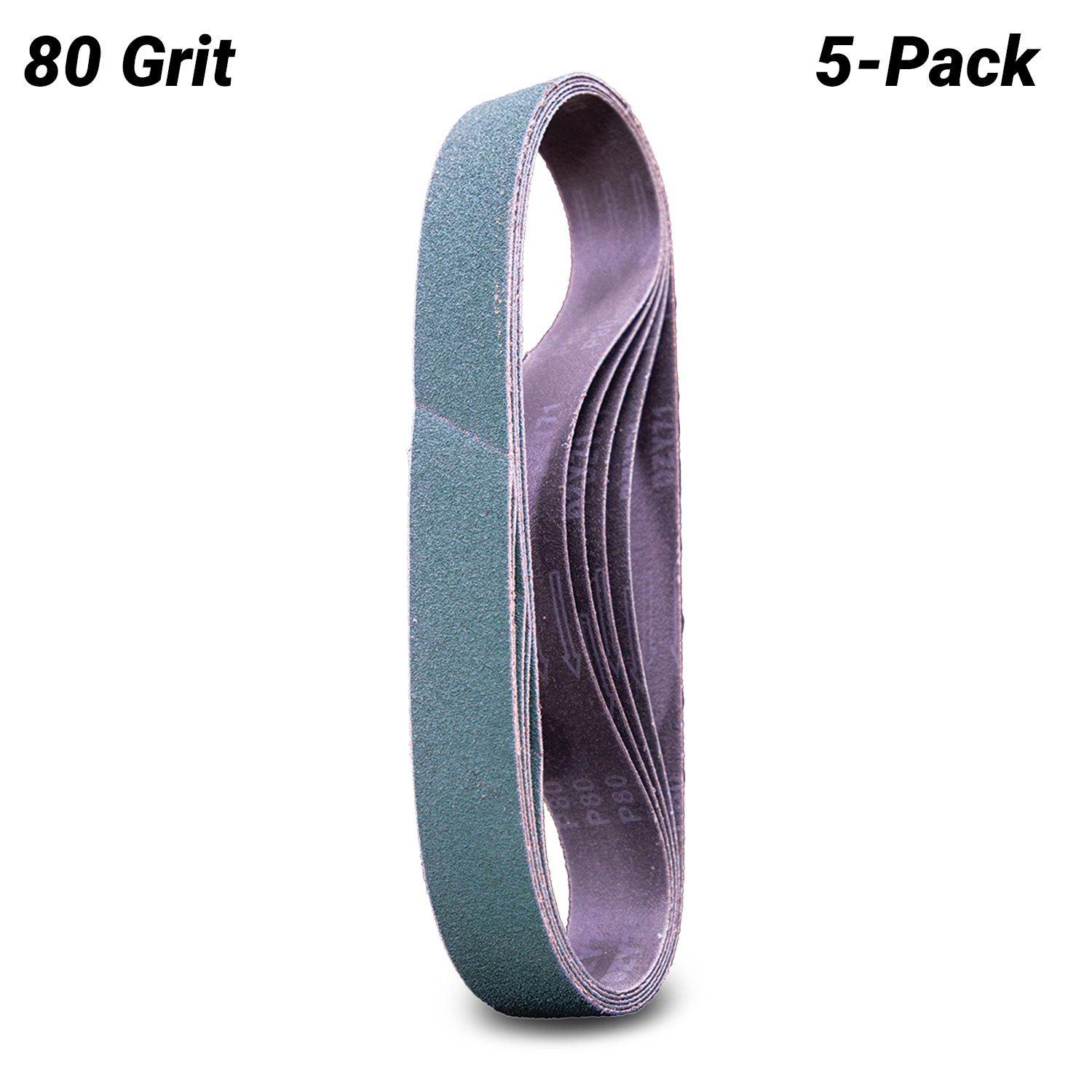 Makita D-80949 5-Pack 40mm x 760mm 80-Grit Zirconia Sanding Belt – image 1