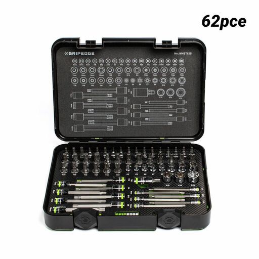 GRIPEDGE  MHST62S 62pce Master HEX & Star Driver Set