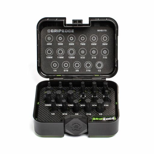 GRIPEDGE  MIHB17S 17pce 3/8" Drive Master Impact HEX Driver Set – image 2
