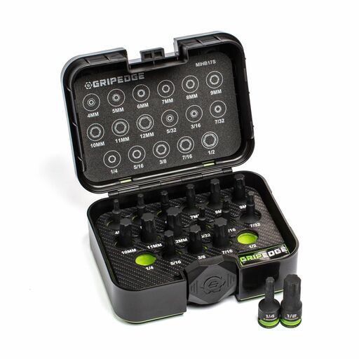 GRIPEDGE  MIHB17S 17pce 3/8" Drive Master Impact HEX Driver Set – image 4