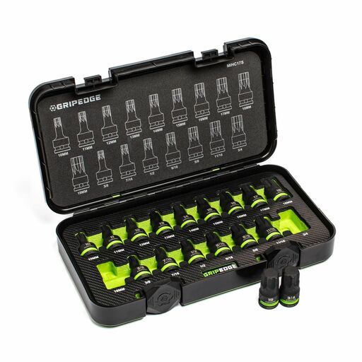 GRIPEDGE  MIHC17S 17pce 1/2" Drive Master Impact HEX Driver Set – image 4