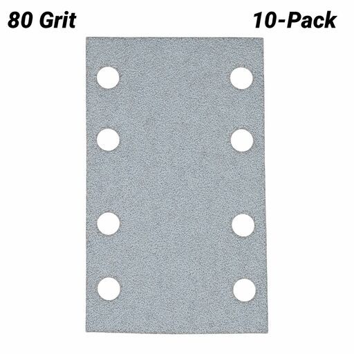 Makita E-23519 10-Pack 80mm x 130mm 80-Grit Sanding Sheet