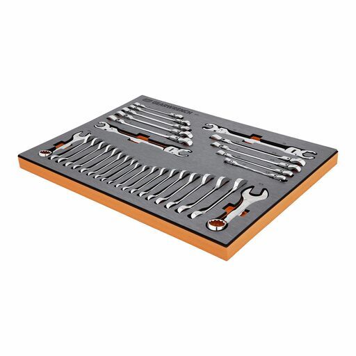 GEARWRENCH 83974 31pce Stubby & Flex Flare Nut Wrench SAE/Metric EVA Tray Set – image 4