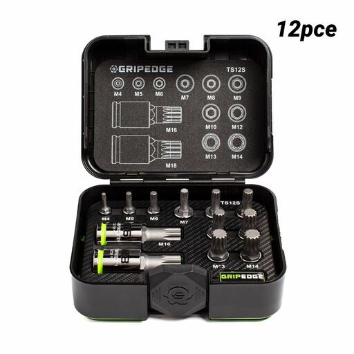 Universal Square Driver Set GRIPEDGE TS12S 12pce Triple Square Driver Set