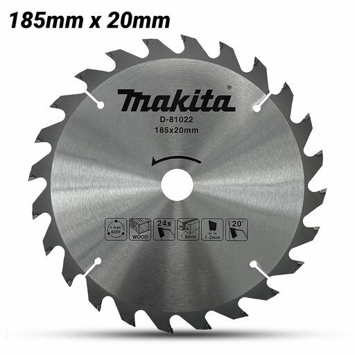 Makita D-81022 185mm x 20mm x 24T Economy TCT Saw Blade