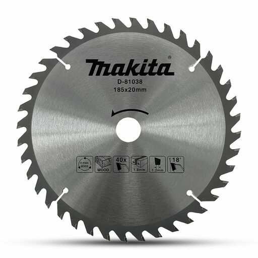 Makita D-81038 185mm x 20mm x 40T Economy TCT Saw Blade – image 2
