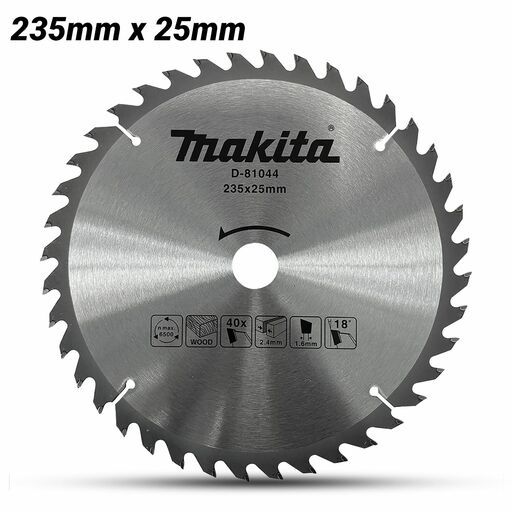Makita D-81044 235mm x 25mm x 40T Economy TCT Saw Blade