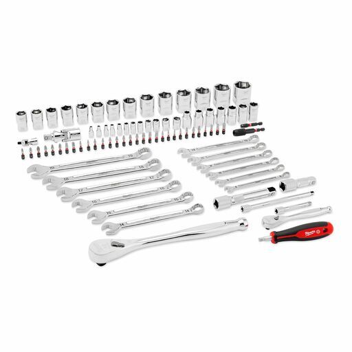 Milwaukee 48229100 87pce 1/4'' & 1/2'' Drive Mechanics Socket & Wrench Grabkit – image 3