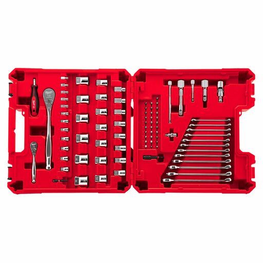 Milwaukee 48229100 87pce 1/4'' & 1/2'' Drive Mechanics Socket & Wrench Grabkit – image 4