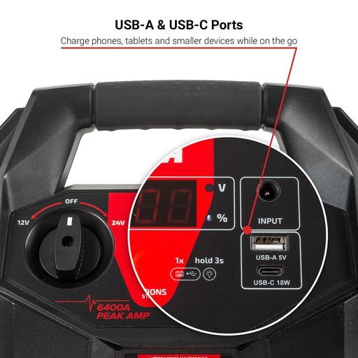 Daytona DJS12241500 12V/24V 6400A/3200A Premium Jump Starter – image 8