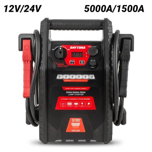 Daytona DJS1224600 12V/24V 5000A/1500A Premium Jump Starter