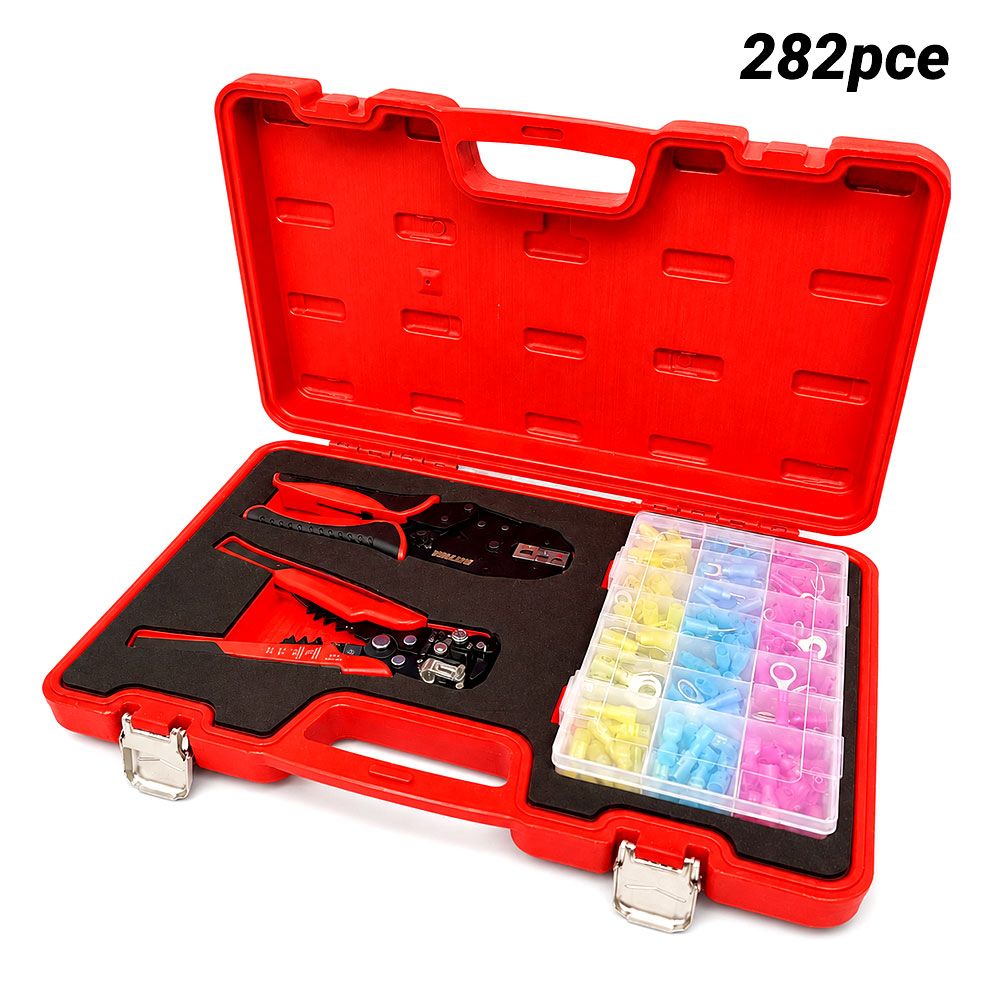 Daytona D282HSCS 282pce Heat Shrink Connector Set With Crimper & Wire Stripper – image 1