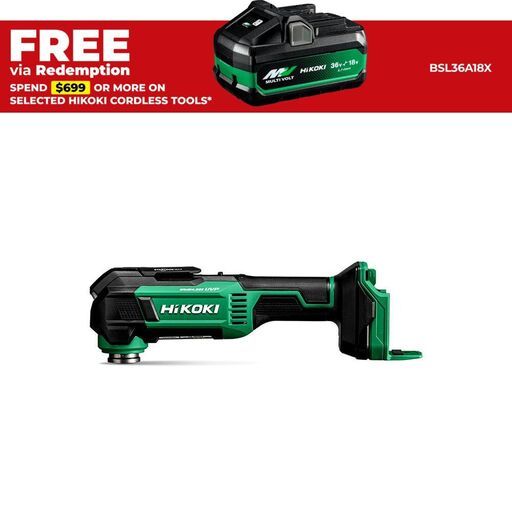 HiKOKI CV18DMA(W2Z) 18V Li-ion Cordless Brushless Multi Tool - Skin Only
