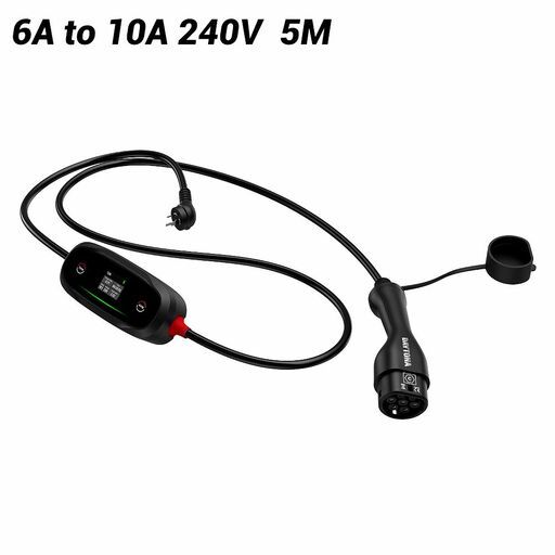 Daytona DEVC10 6A to 10A 240V IP65 5m Type 2 Portable EV Charger