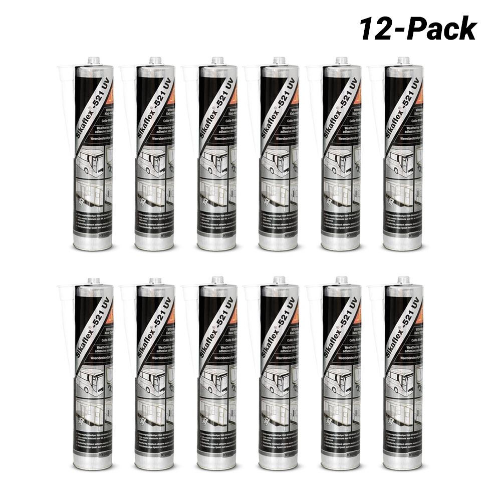 Sika 54864-12PK 12-Pack 300ml Sikaflex® 521 UV Weather Resistant Sealer - White – image 1