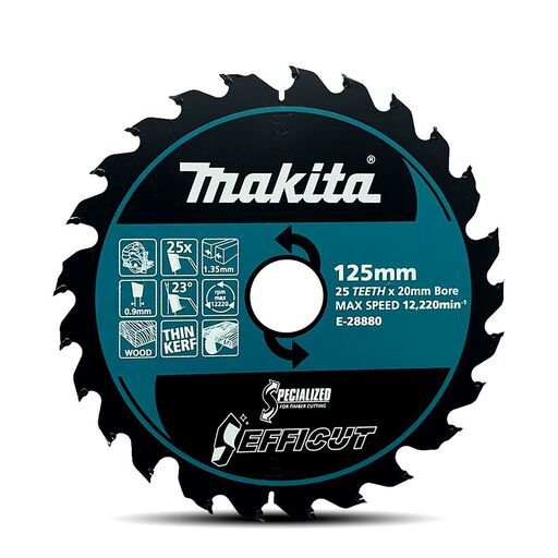 Makita E-28880 125mm x 20 x 25T EFFICUT Wood TCT Saw Blade – image 2