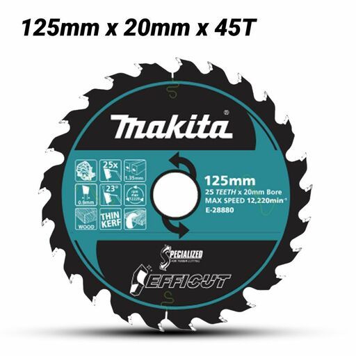 Makita B-69462 125mm x 20 x 45T  EFFICUT Wood TCT Saw Blade