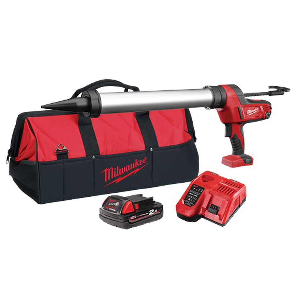 Milwaukee C18PCG600A-201B 18V 2.0Ah Li-Ion Cordless 600ml Caulking Gun Combo Kit – image 2