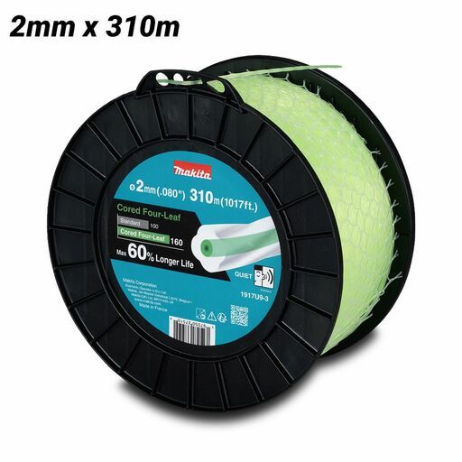Makita 1917U9-3 2.0mm x 310m Four Leaf Core Nylon Line