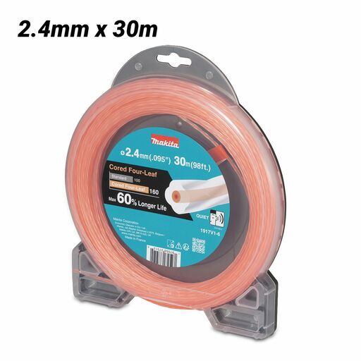 Makita 1917V1-6 2.4mm x 30m Four Leaf Core Nylon Line