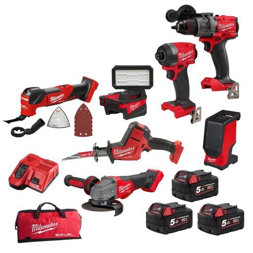 Milwaukee M18FPP7C3503B 18V 5.0Ah Li-ion Cordless FUEL 7pce Power Pack Combo Kit – image 2