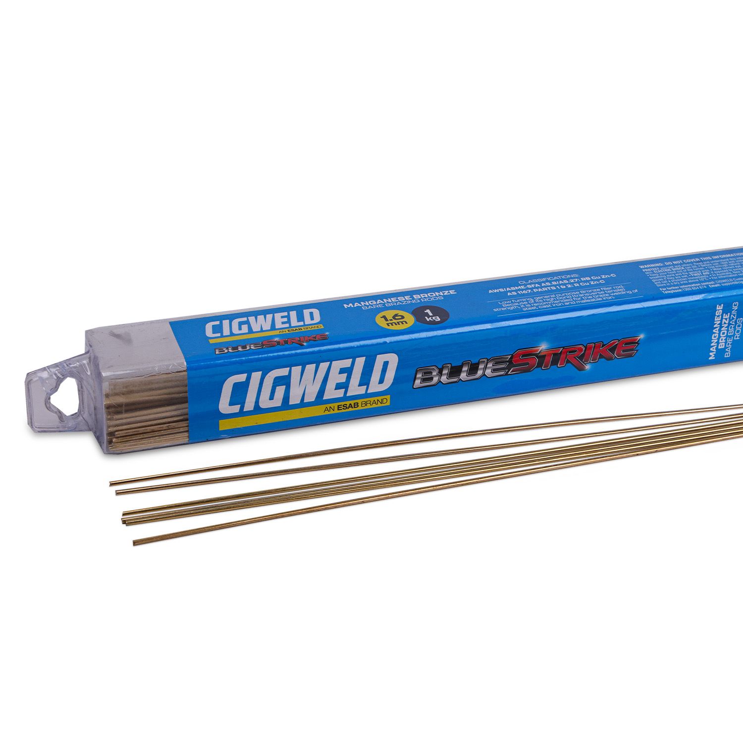 Cigweld 321183 3.2mm x 750mm BlueStrike Manganese Bronze (RB Cu Zn-C) Brazing Rods - 5 Rod – image 3