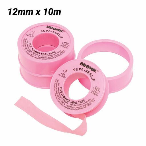 Bromic 7170382 12mm x 10m Pink Premium Thread Seal Tape