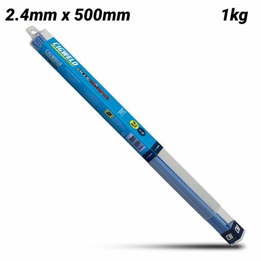 Cigweld 323181 2.4mm x 500mm BlueStrike Flux Coated Manganese Bronze (RB Cu Zn-C) Brazing Rods - 1kg