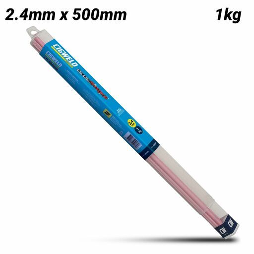 Cigweld 323201 2.4mm x 500mm BlueStrike Flux Coated Nickel Bronze (RB Cu Zn-D) Brazing Rods - 1kg