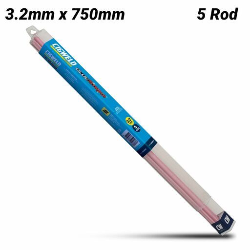 Cigweld 323210 3.2mm x 750mm BlueStrike Flux Coated Nickel Bronze (RB Cu Zn-D) Brazing Rods - 5 Rods