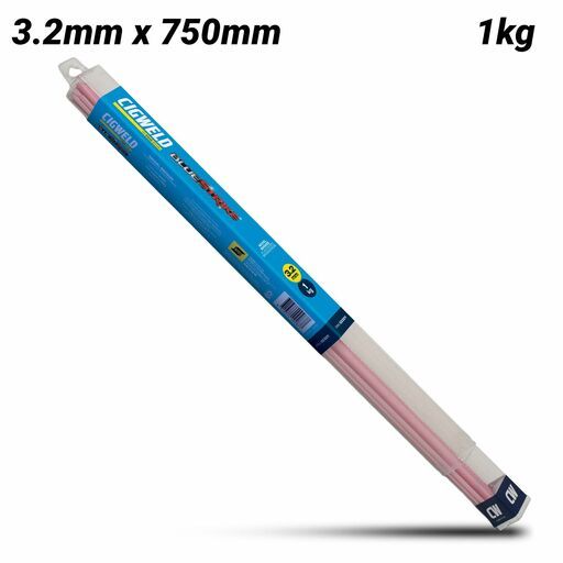 Cigweld 323211 3.2mm x 750mm BlueStrike Flux Coated Nickel Bronze (RB Cu Zn-D) Brazing Rods - 1kg