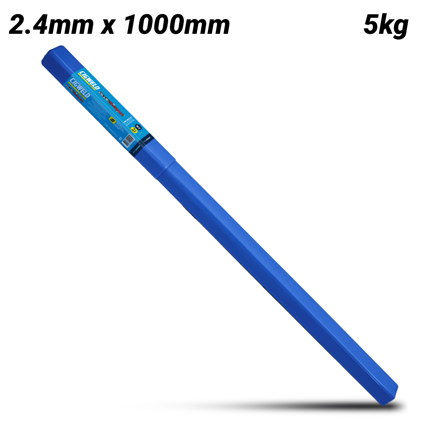 Cigweld 323222 2.4mm x 1000mm BlueStrike Flux Coated Tobin Bronze (RB Cu Zn-A) Brazing Rods - 5kg – image 1