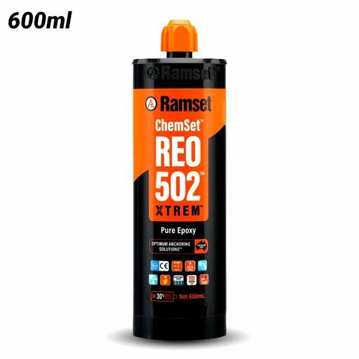 Ramset CREO502X 600ml CHEMSET Anchoring Epoxy Adhesive - XTREME Black Bottle
