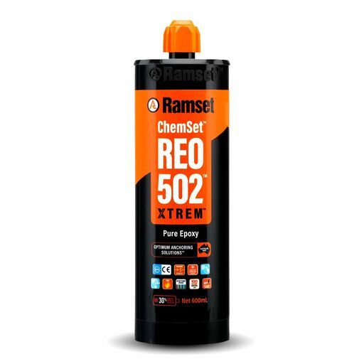 Ramset CREO502X-12PK 12-Pack 600ml CHEMSET Anchoring Epoxy Adhesive - XTREME Black Bottle – image 2