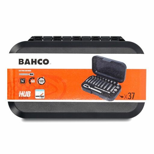 Bahco S37MC8HMB 37pce 1/4" Drive Metric Bi-Hex Black Edition Standard & Deep Socket Set – image 8