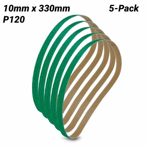 Sia Abrasives F03E02DD9Y 5-Pack 10x330mm P120 Ceramic Grit 2560 Abrasive Belt