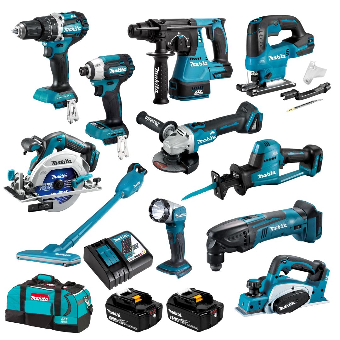 Makita DLX1132TX1 18V 5.0Ah Li-ion Cordless Brushless 11pce Combo Kit – image 2