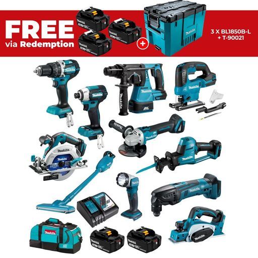 Makita DLX1132TX1 18V 5.0Ah Li-ion Cordless Brushless 11pce Combo Kit