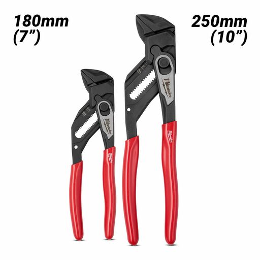 Milwaukee 4932501152 2pce 180mm & 250mm Smooth Jaw Plier Wrench Set – image 2