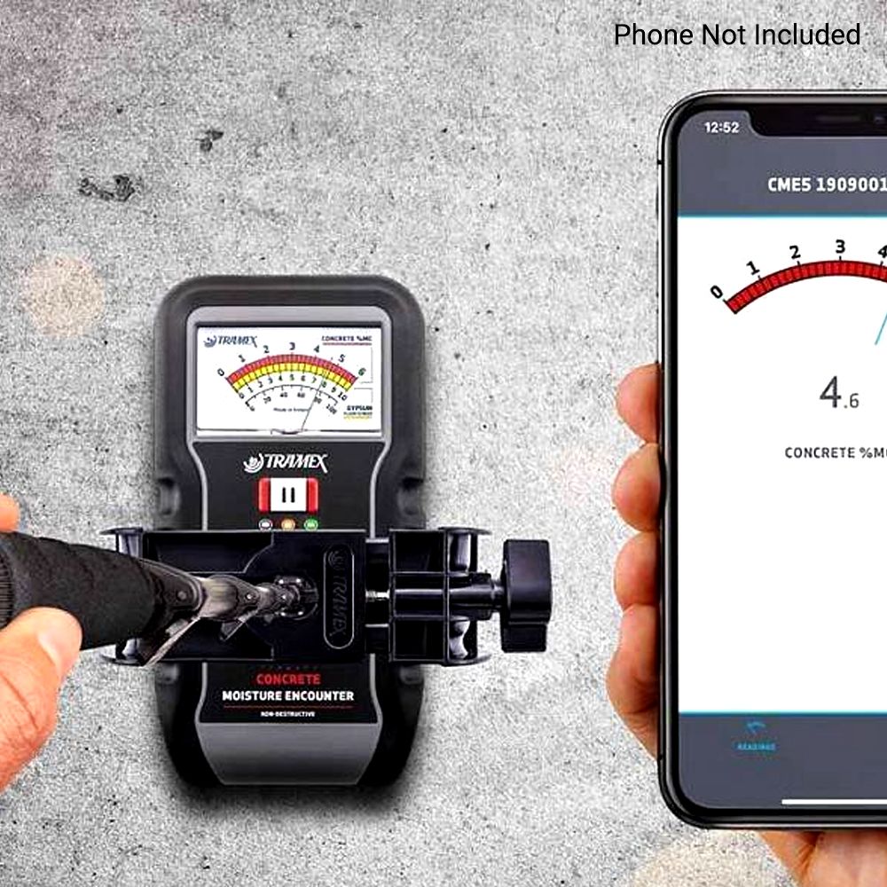 Tramex CME5 Analog Concrete Moisture Meter with Bluetooth App – image 4