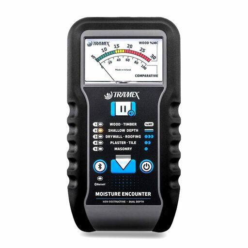 Tramex ME5 Analog Moisture Meter for Building Materials with Shallow Depth Scale & Bluetooth App