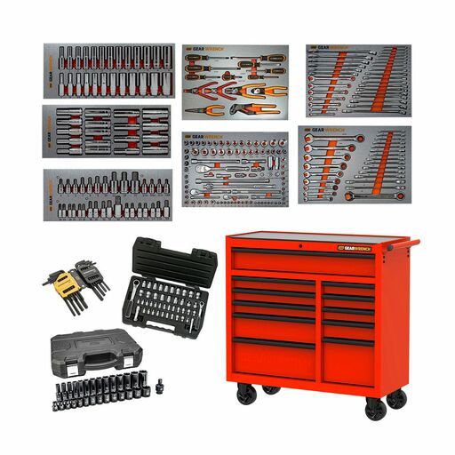 GEARWRENCH 88833N 335pce Combination Tool Kit with 11 Drawer 42" Trolley - Red – image 2