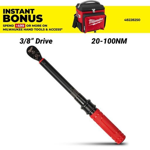 Milwaukee 4932500824 3/8" Drive 20-100NM Click Torque Wrench