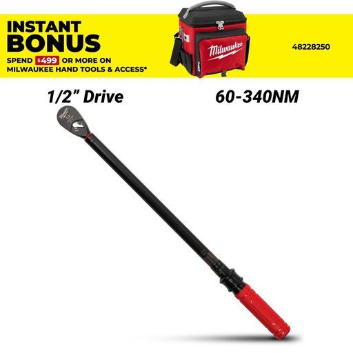 Milwaukee 4932500825 1/2" Drive 60-340NM Click Torque Wrench