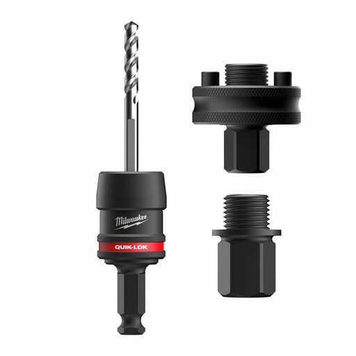 Milwaukee 4932500549 11mm (7/16") Shank QUIK-LOK Hole Saw Arbor Starter Kit with 2 x Adaptors – image 2