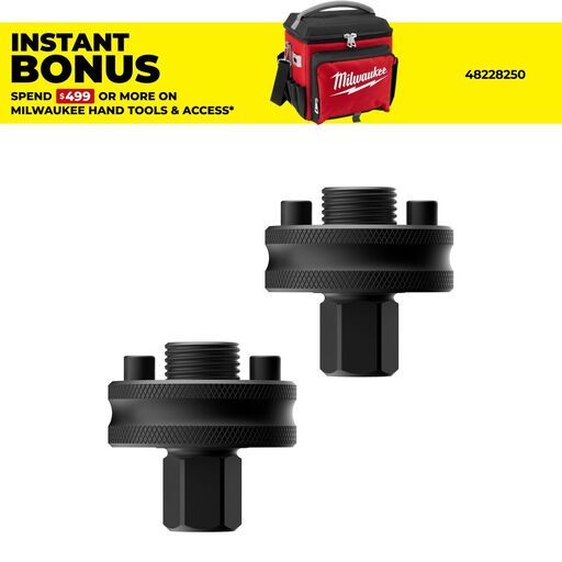 Milwaukee 4932500552 2-Pack 5/8" x 18 UNF QUIK-LOK Arbor Large Thread Hole Saw Pin Adapters
