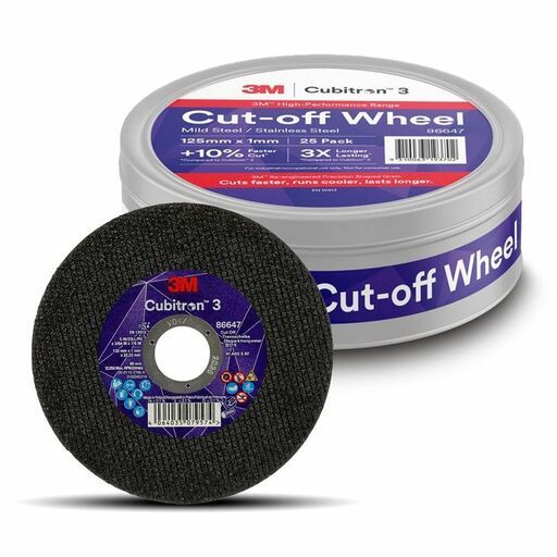 3M 7100394528 10-Pack 125mm x 1mm Cubitron 3 Cut-Off Wheel – image 2