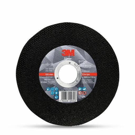 3M 7100394563 10-Pack 125mm x 1mm Silver Cut-Off Wheel – image 3