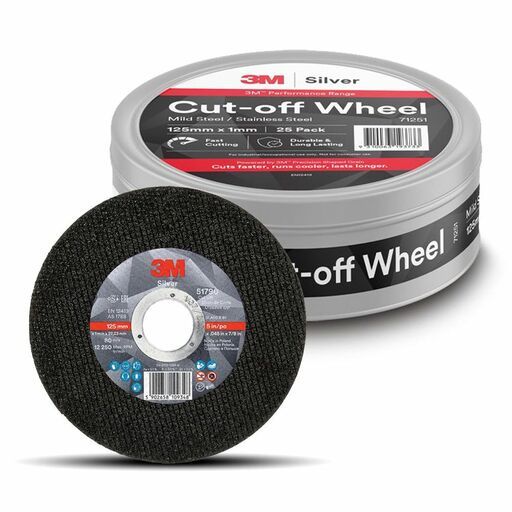 3M 7100394492 25-Pack 125mm x 1mm Silver Cut-Off Wheel – image 2