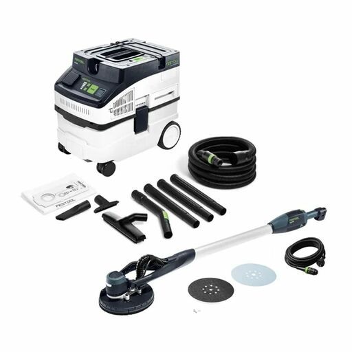 Festool LHS 225 PLANEX Easy (270403) 225mm Drywall Sander Basic with CT15l HEPA Class Dust Extractor Set